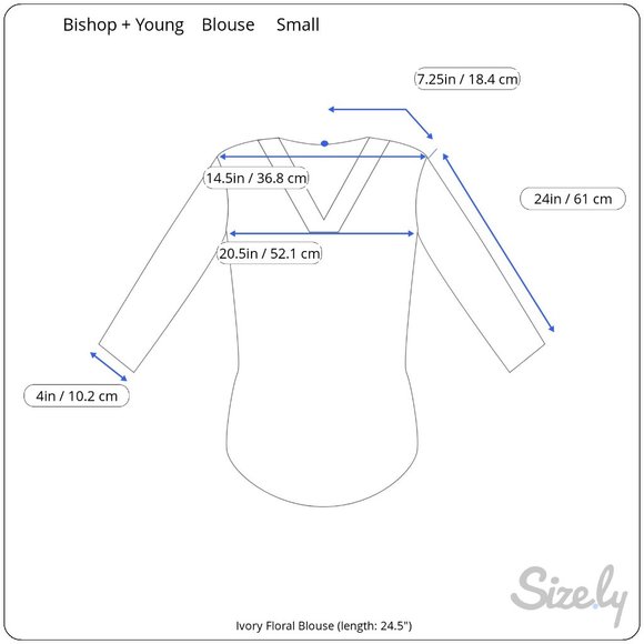 BISHOP + YOUNG Ivory Floral Boho Blouse with Lace Embroidered Detail Small - Picture 16 of 16